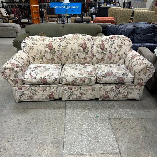 Ivory Floral Couch