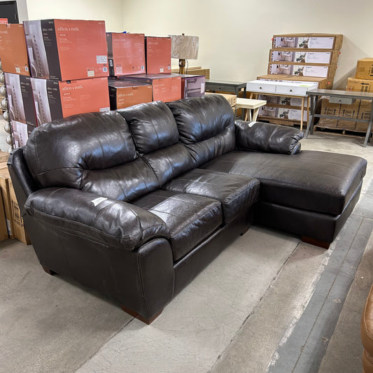 Faux Leather L-Sectional