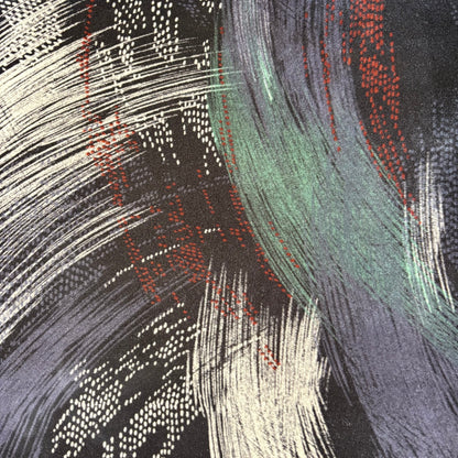 Vintage Black Velvet Loveseat