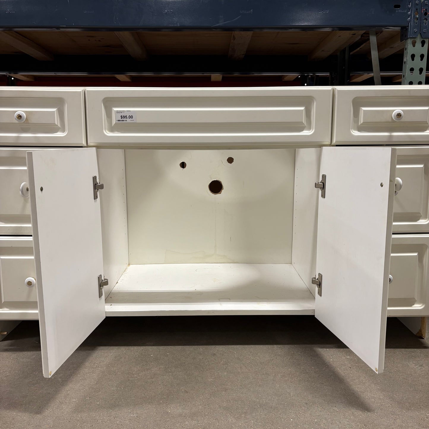 54" Ivory Vanity Base