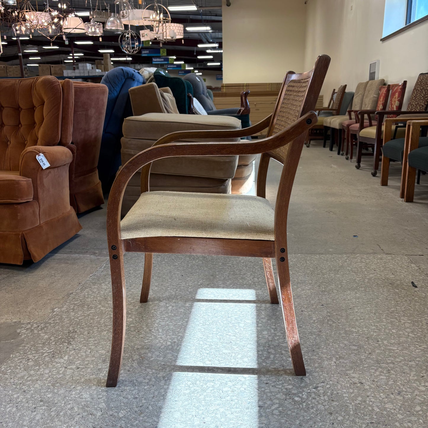 Vintage Cane Back Dining Chair