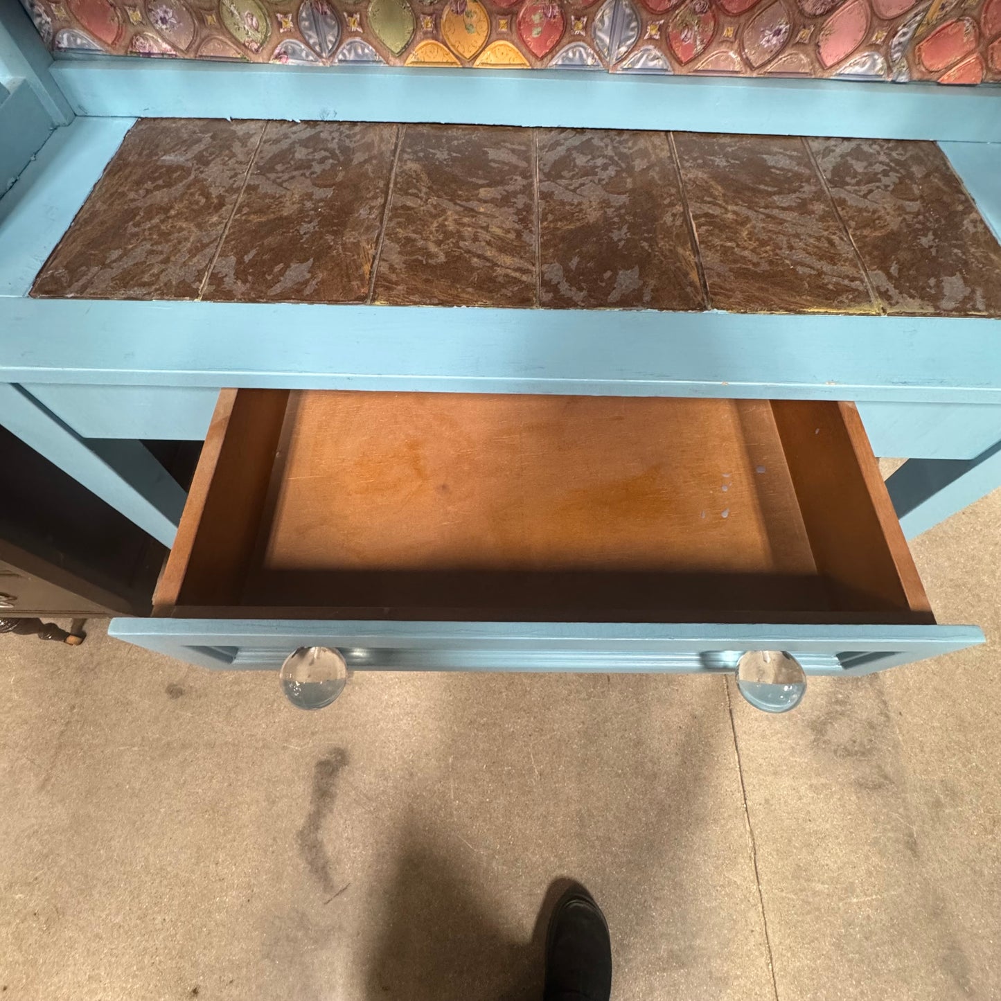 Turquoise Bar Cabinet