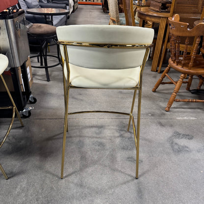 Cream/ Gold Bar Stool