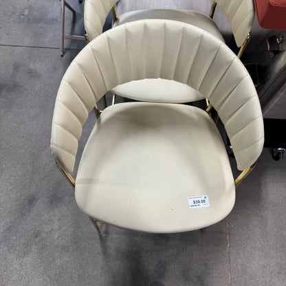 Cream/ Gold Bar Stool