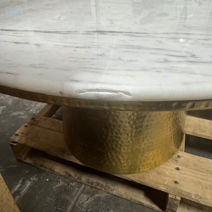 GoldFinish/Marble Coffee Table
