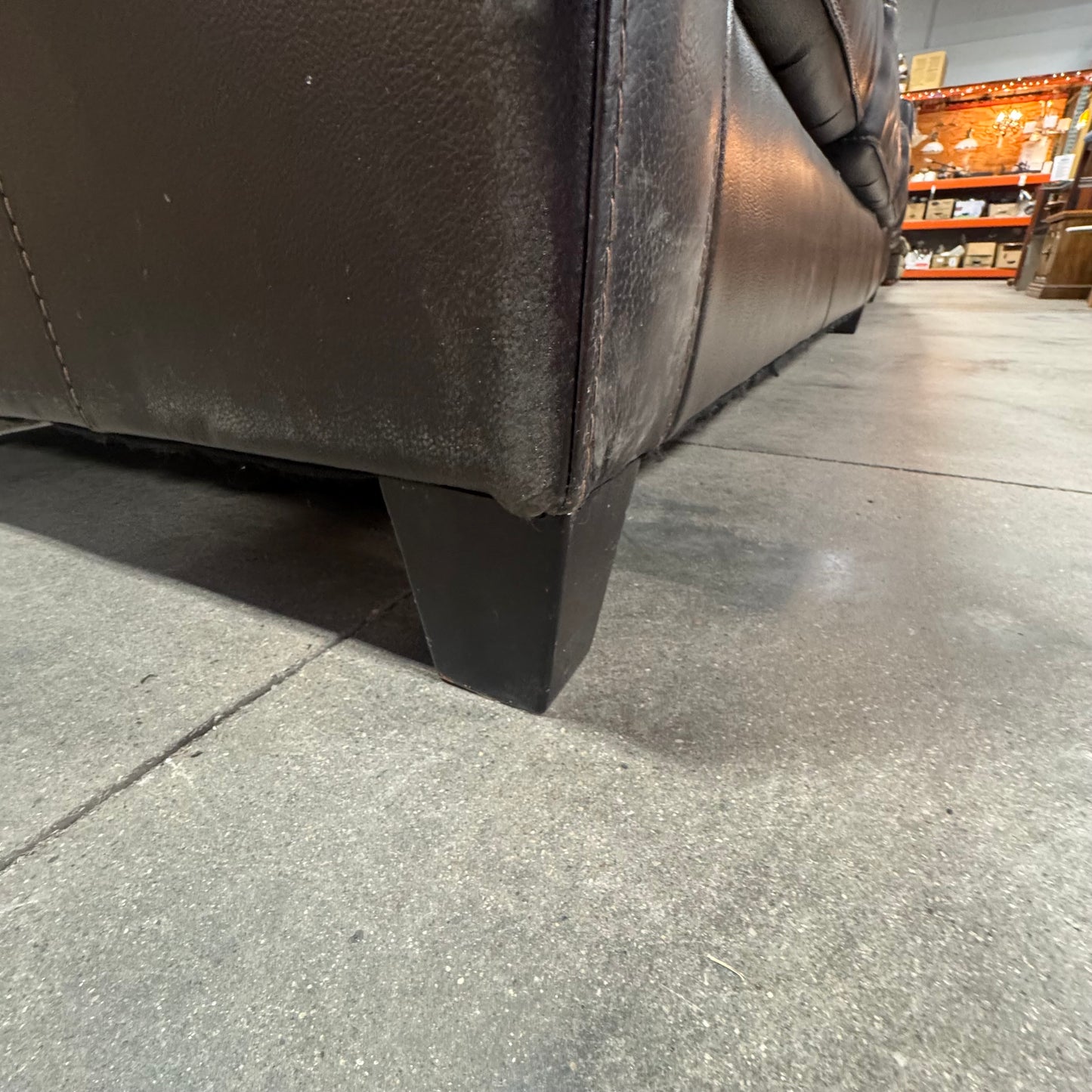 Dark Brown Leather Couch