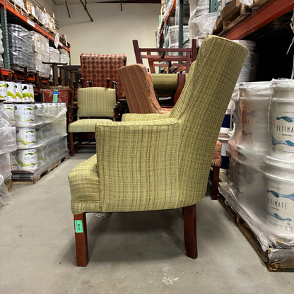 Moss Green Plaid Armchair