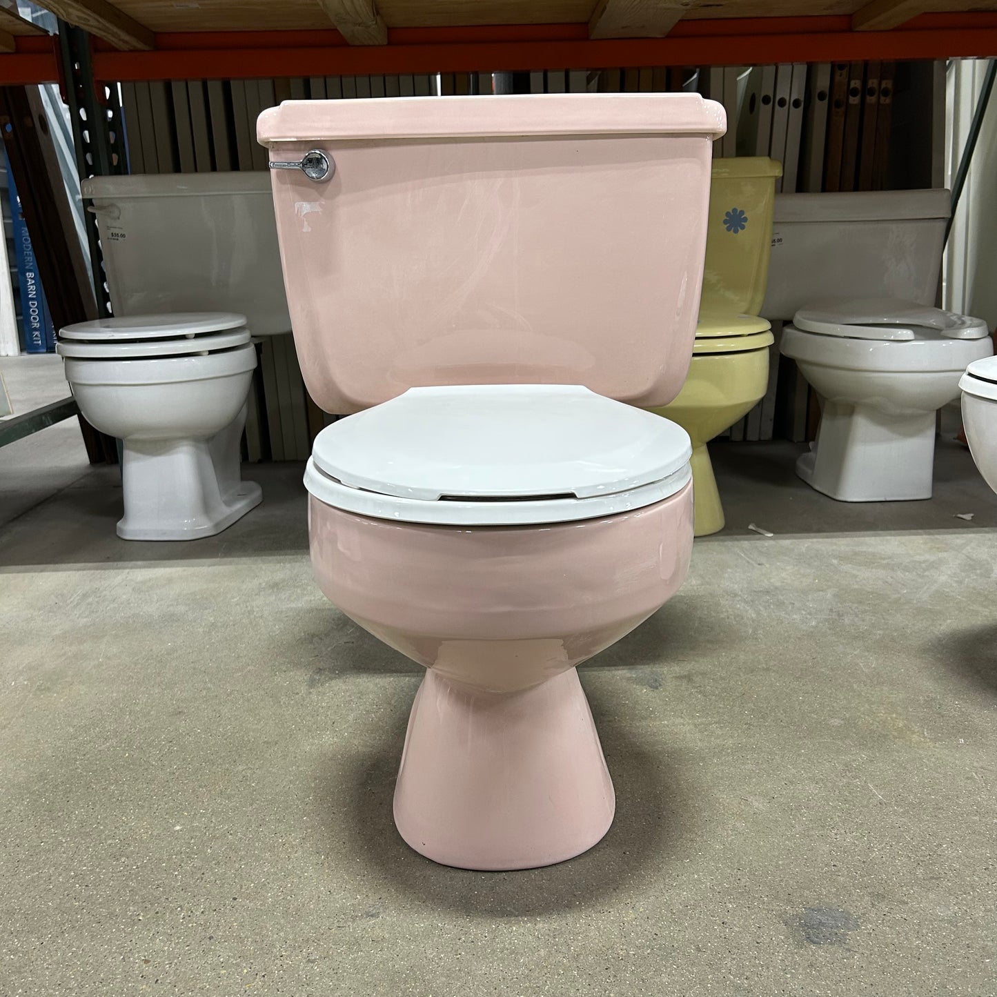 Vintage Pink Toilet