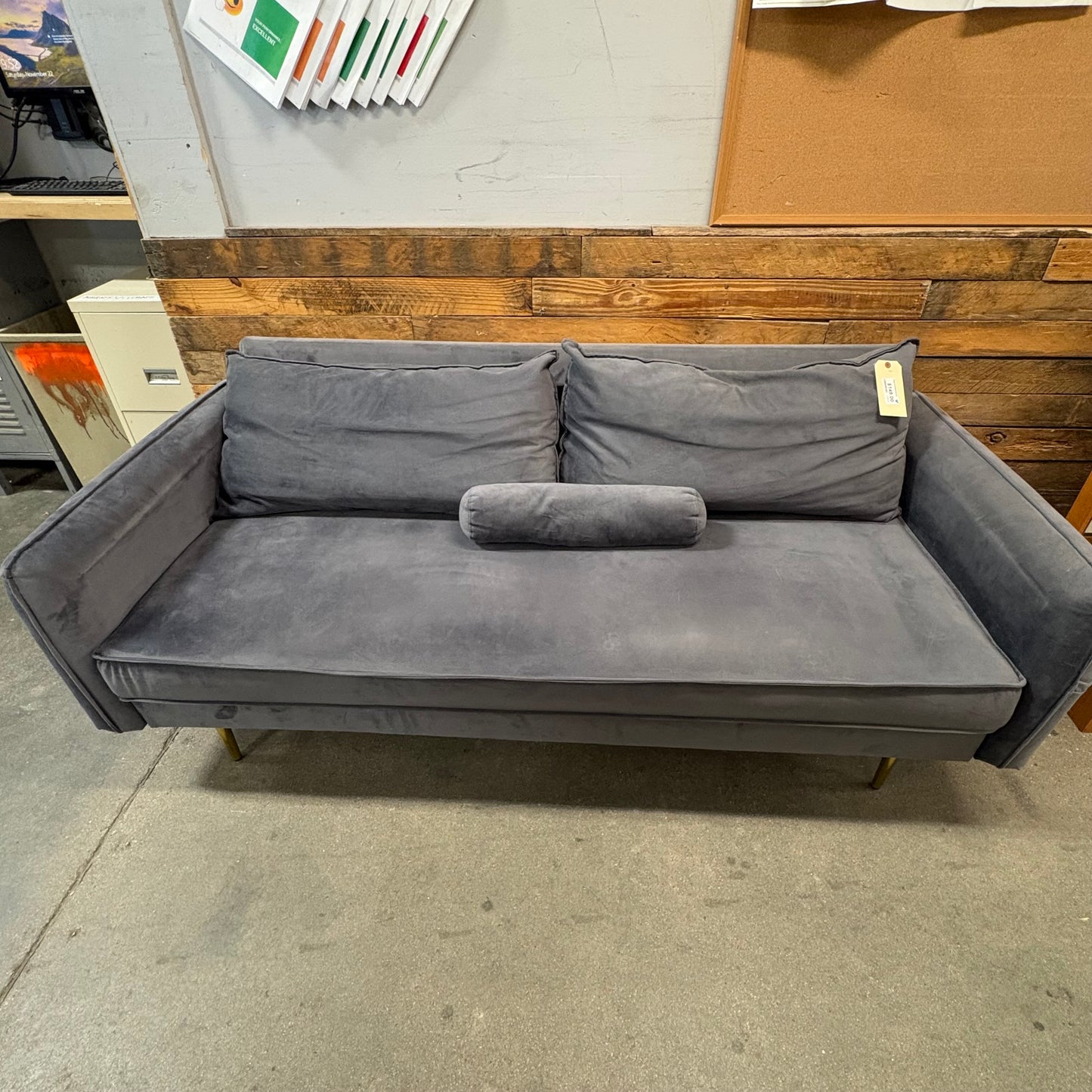 Gray and Gold Couch