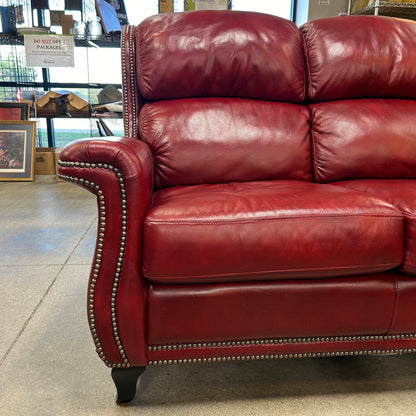 Flexsteel Red Leather Couch