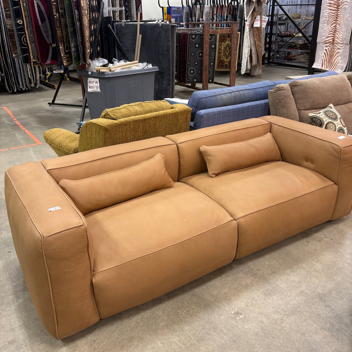 Joybird Brock Leather Sofa.