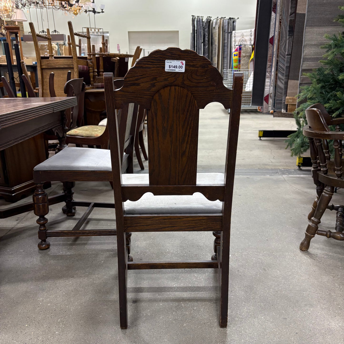 Antique Carved Oak Dining Set