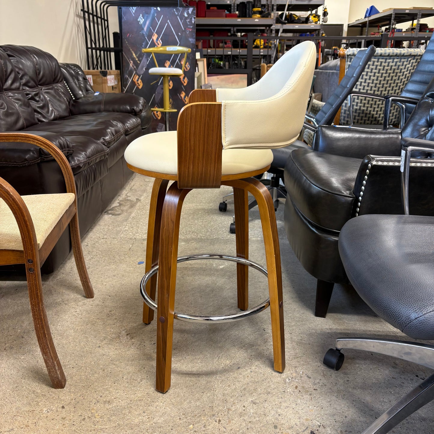 MCM-Style Counter Barstool