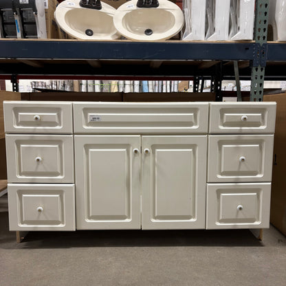54" Ivory Vanity Base
