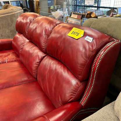 Flexsteel Red Leather Couch