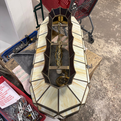 Cream & Brown Pool Table Light