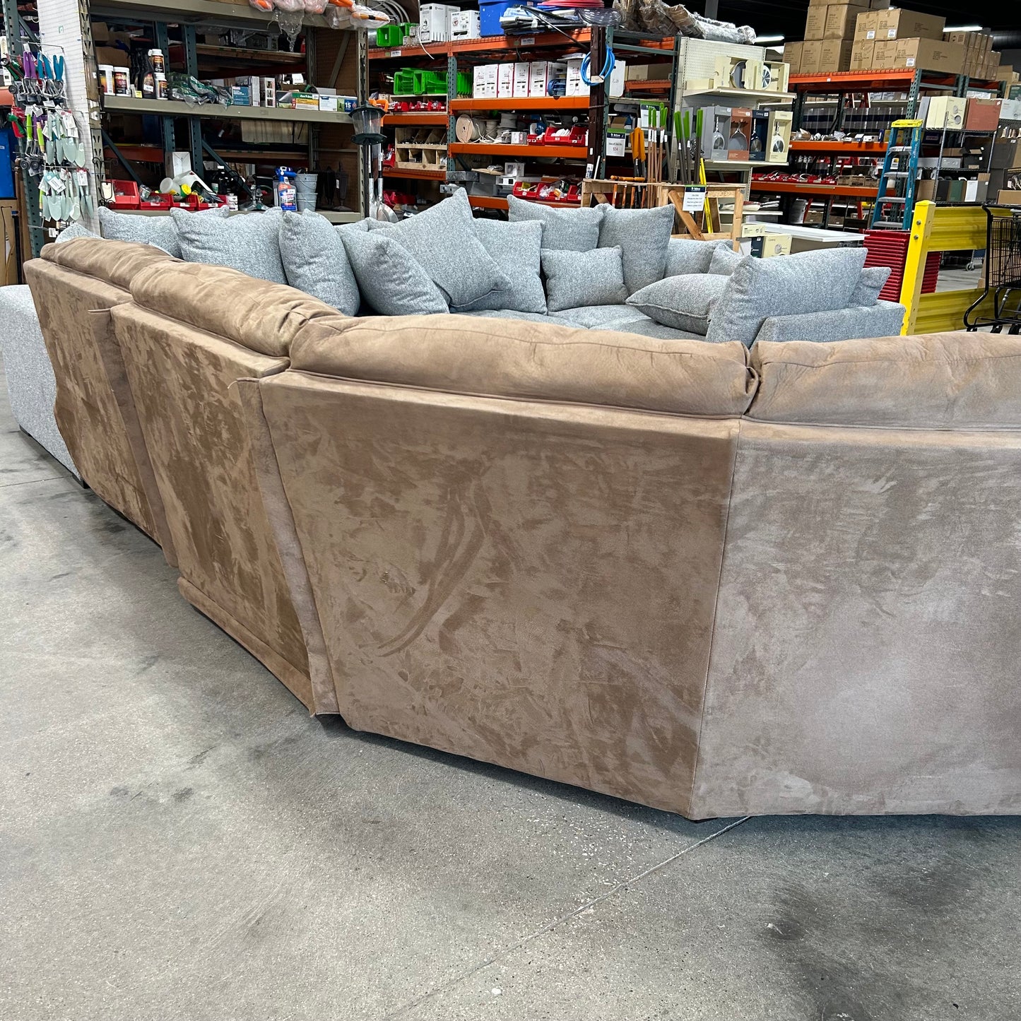 Faux Suede Reclining Sectional