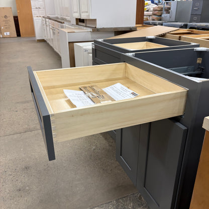 24" Gray Shaker Base Cabinet