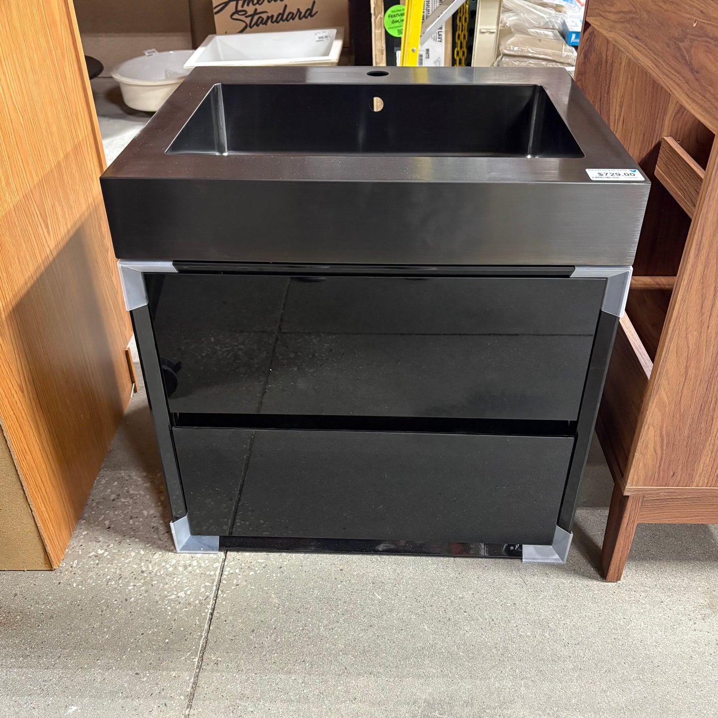 Black Floating 24" Vanity