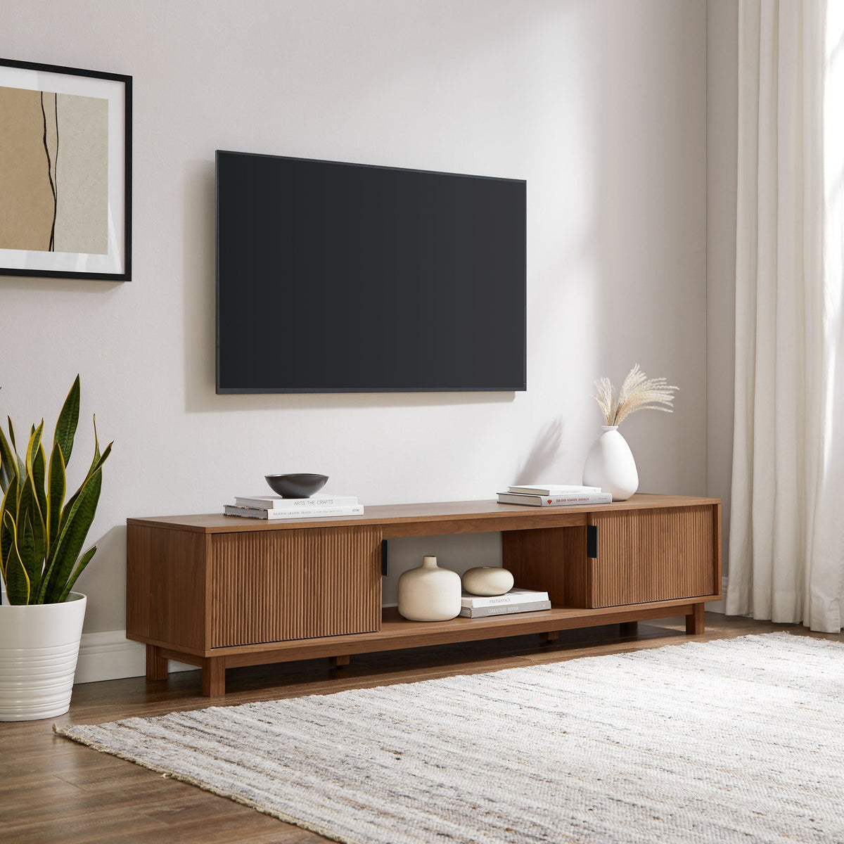 Arundo 70" Reeded Mocha TV Sta FALSE in-store location-set published-all-channels