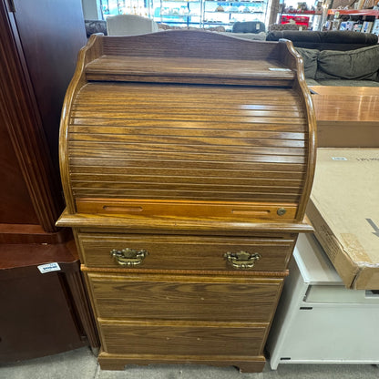 Wood Roll Top Desk