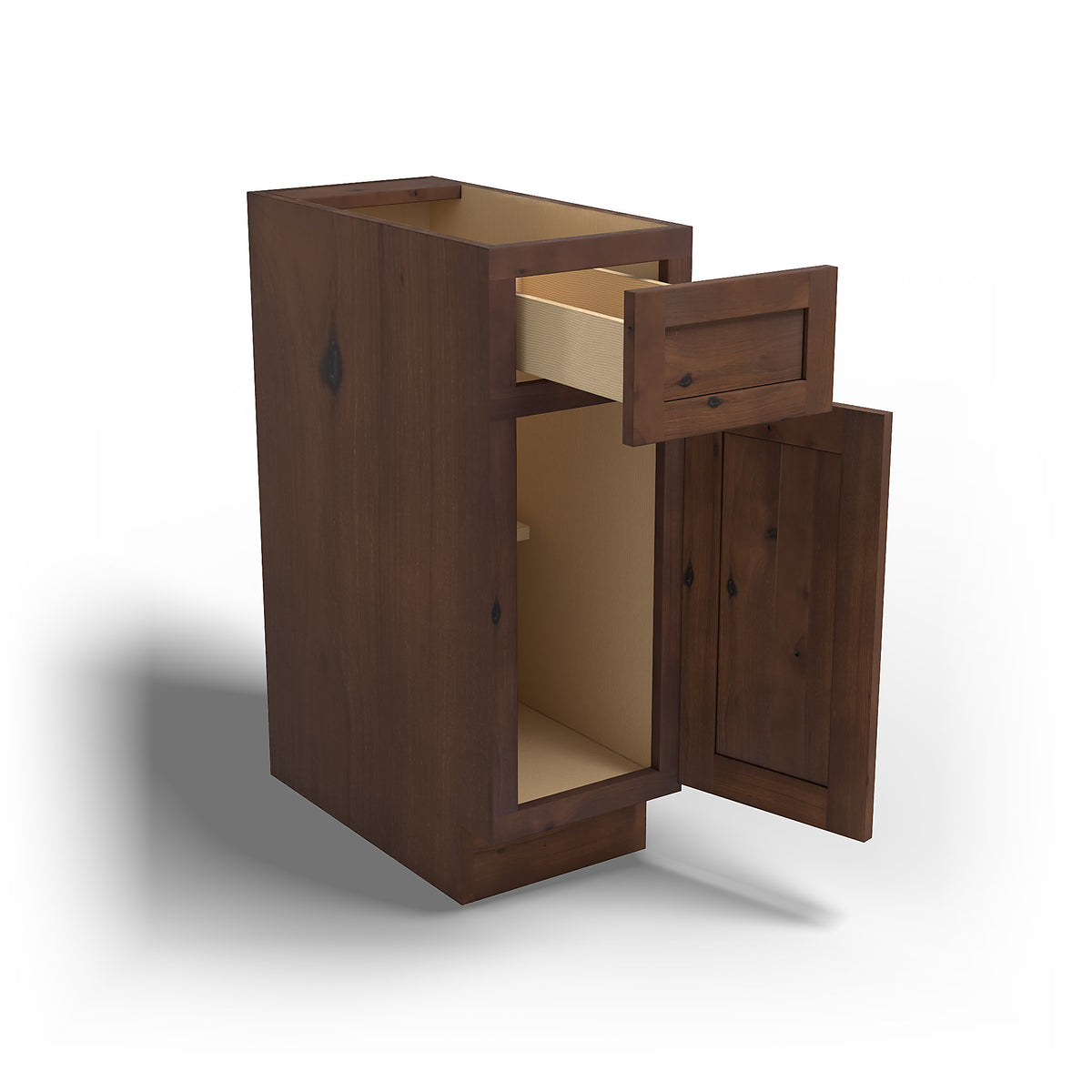 Special Order - 12" Base Cabinet Rustic Walnut - B12 Base Cabinets GHI Rustic Walnut Special Order SPRWS
