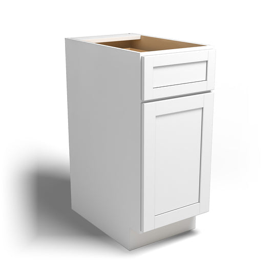 Special Order - 15" Base Cabinet Arcadia White Shaker - B15 Arcadia White Base Cabinets GHI SPACW Special Order