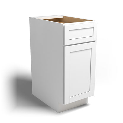 15" Base Cabinet Arcadia White Shaker - B15