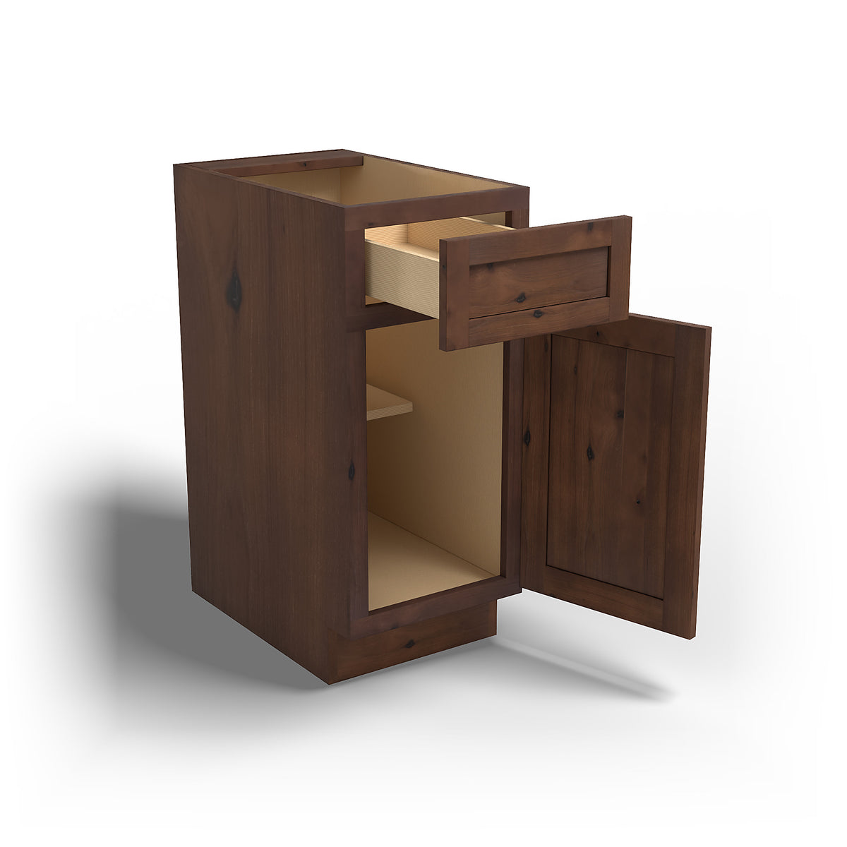 Special Order - 15" Base Cabinet Rustic Walnut - B15 Base Cabinets GHI Rustic Walnut Special Order SPRWS