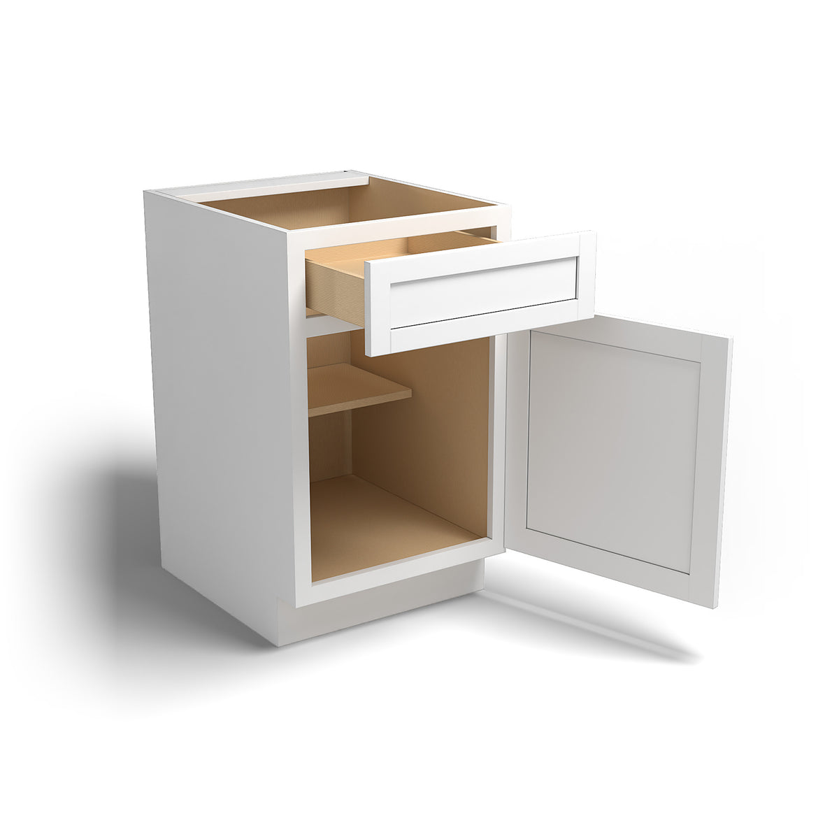 21" Base Cabinet Arcadia White Shaker - B21