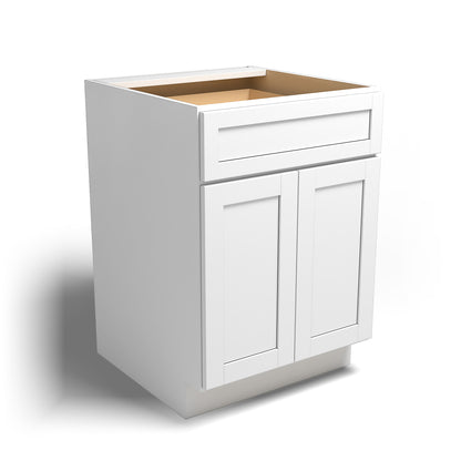 Special Order - 24" Base Cabinet Arcadia White Shaker - B24 Arcadia White Base Cabinets GHI SPACW Special Order