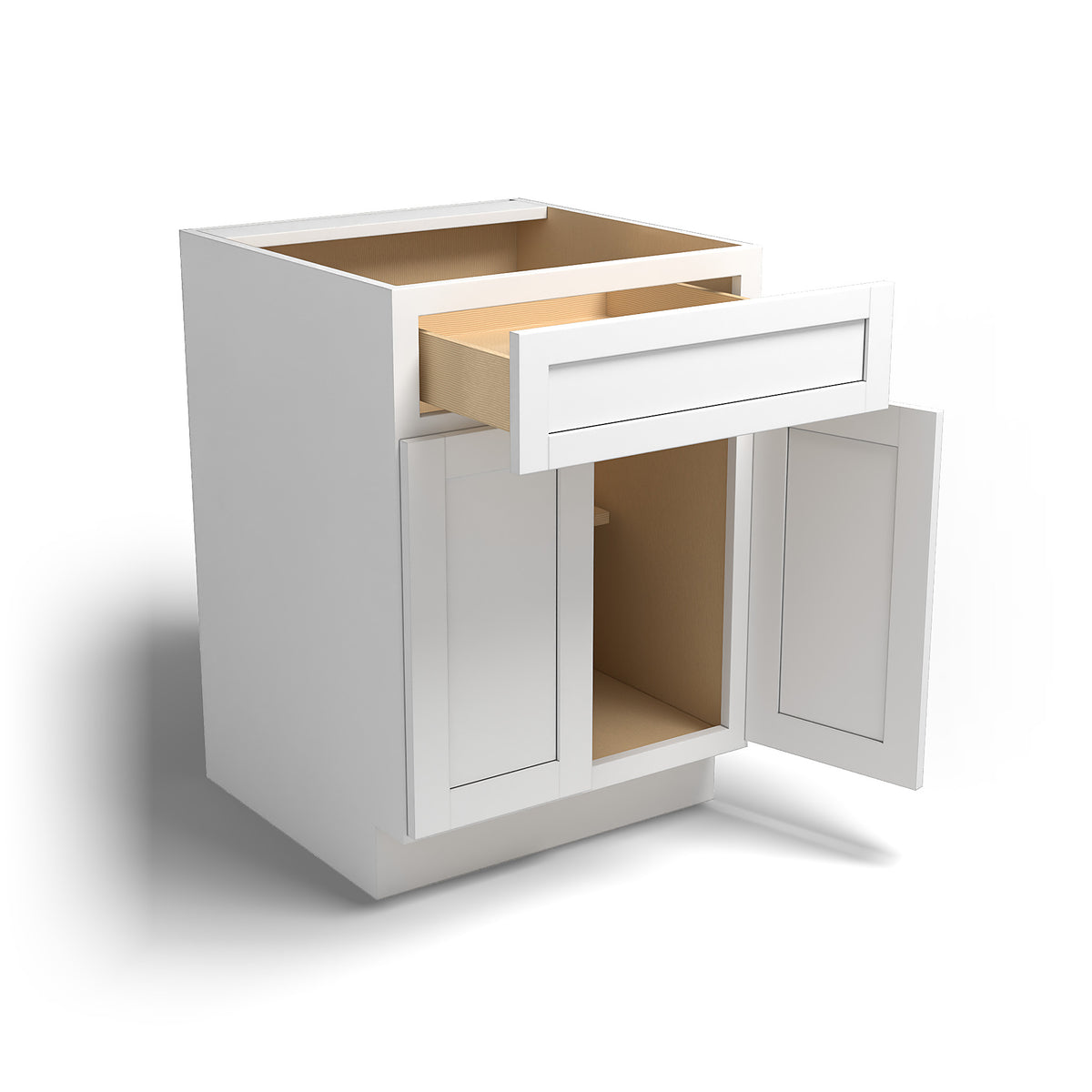 24" Base Cabinet Arcadia White Shaker - B24 Arcadia White Base Cabinets GHI-INSTORE location-set