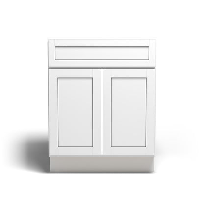 Special Order - 27" Base Cabinet Arcadia White Shaker - B27 Arcadia White Base Cabinets GHI SPACW Special Order