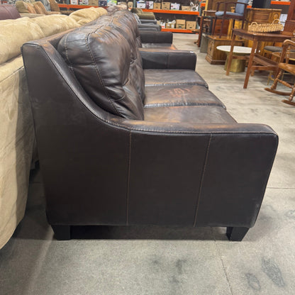 Dark Brown Leather Couch
