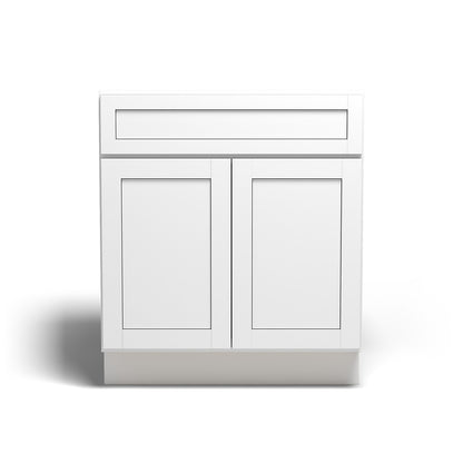 Special Order - 30" Base Cabinet Arcadia White Shaker - B30 Arcadia White Base Cabinets GHI SPACW Special Order