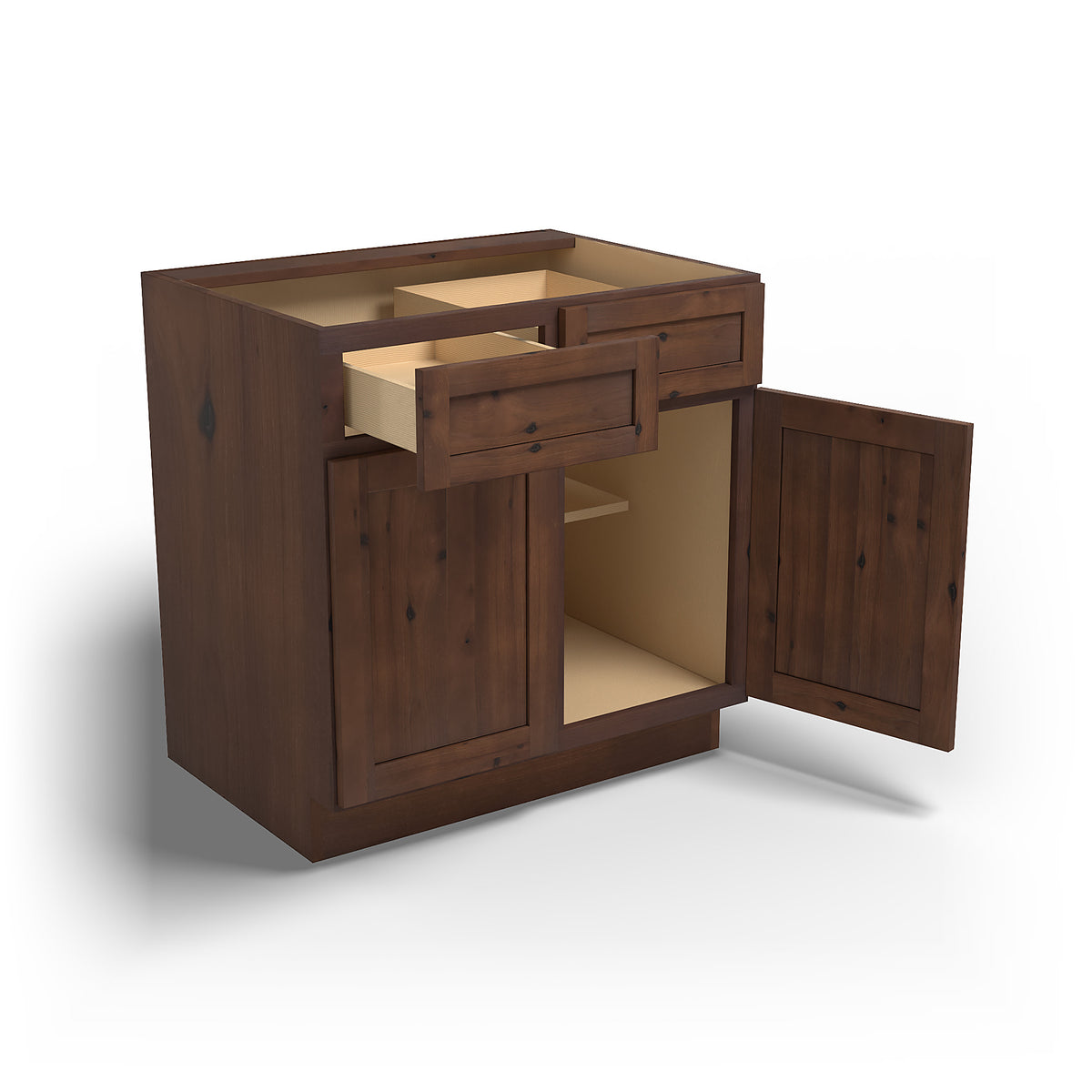 Special Order - 33" Base Cabinet Rustic Walnut - B33 Base Cabinets GHI Rustic Walnut Special Order SPRWS