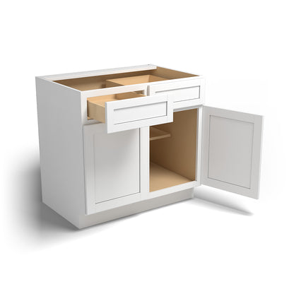 Special Order - 36" Base Cabinet Arcadia White Shaker - B36 Arcadia White Base Cabinets GHI SPACW Special Order