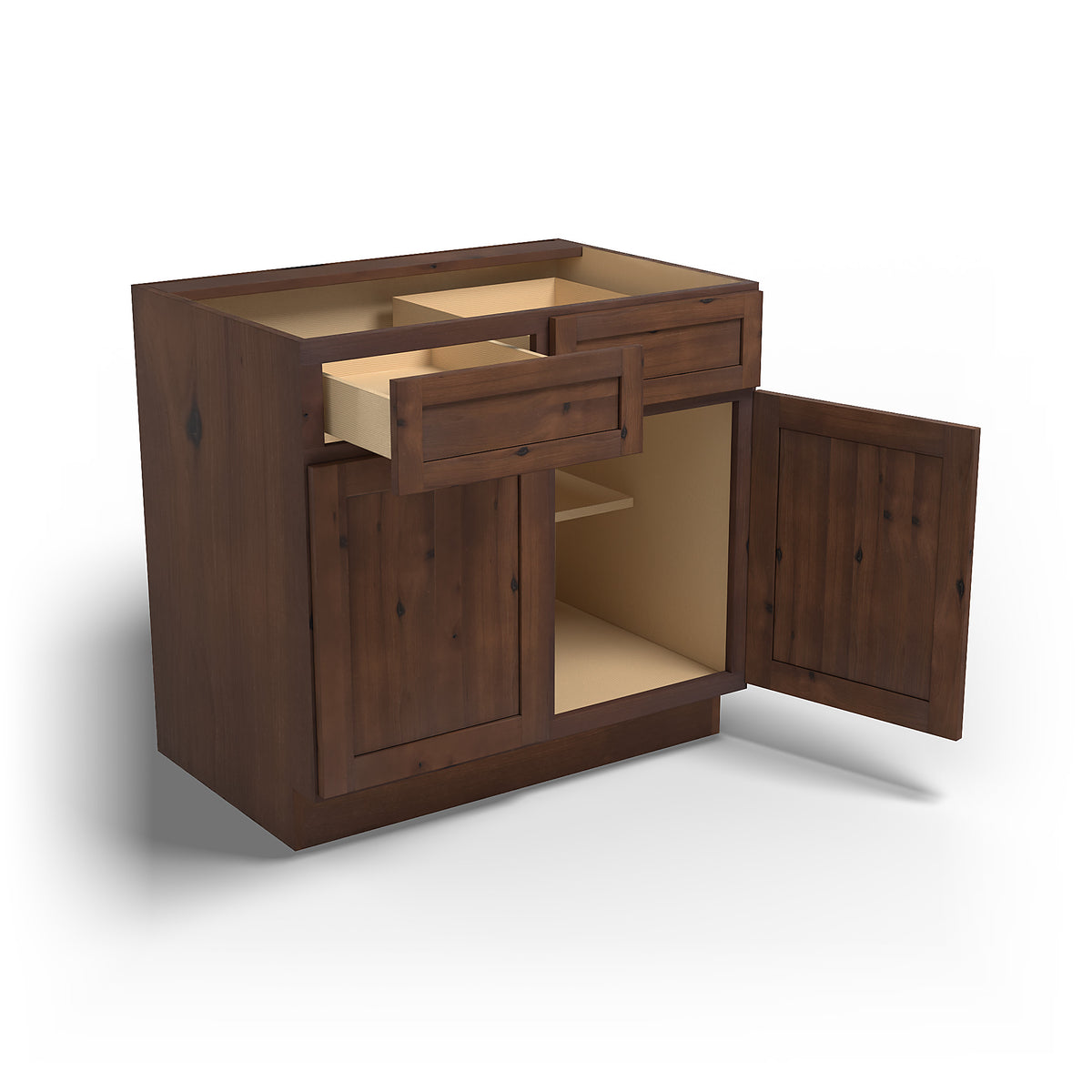 Special Order - 36" Base Cabinet Rustic Walnut - B36 Base Cabinets GHI Rustic Walnut Special Order SPRWS