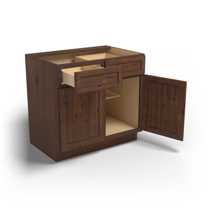 Special Order - 36" Base Cabinet Rustic Walnut - B36 Base Cabinets GHI Rustic Walnut Special Order SPRWS