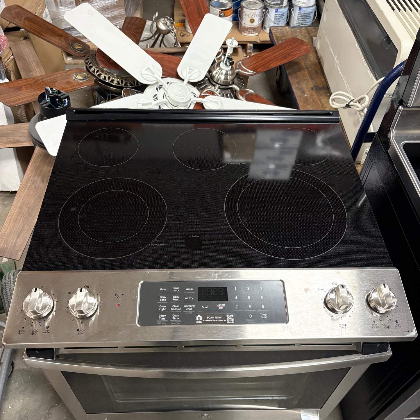 GE Elec Conv Slide-In Range