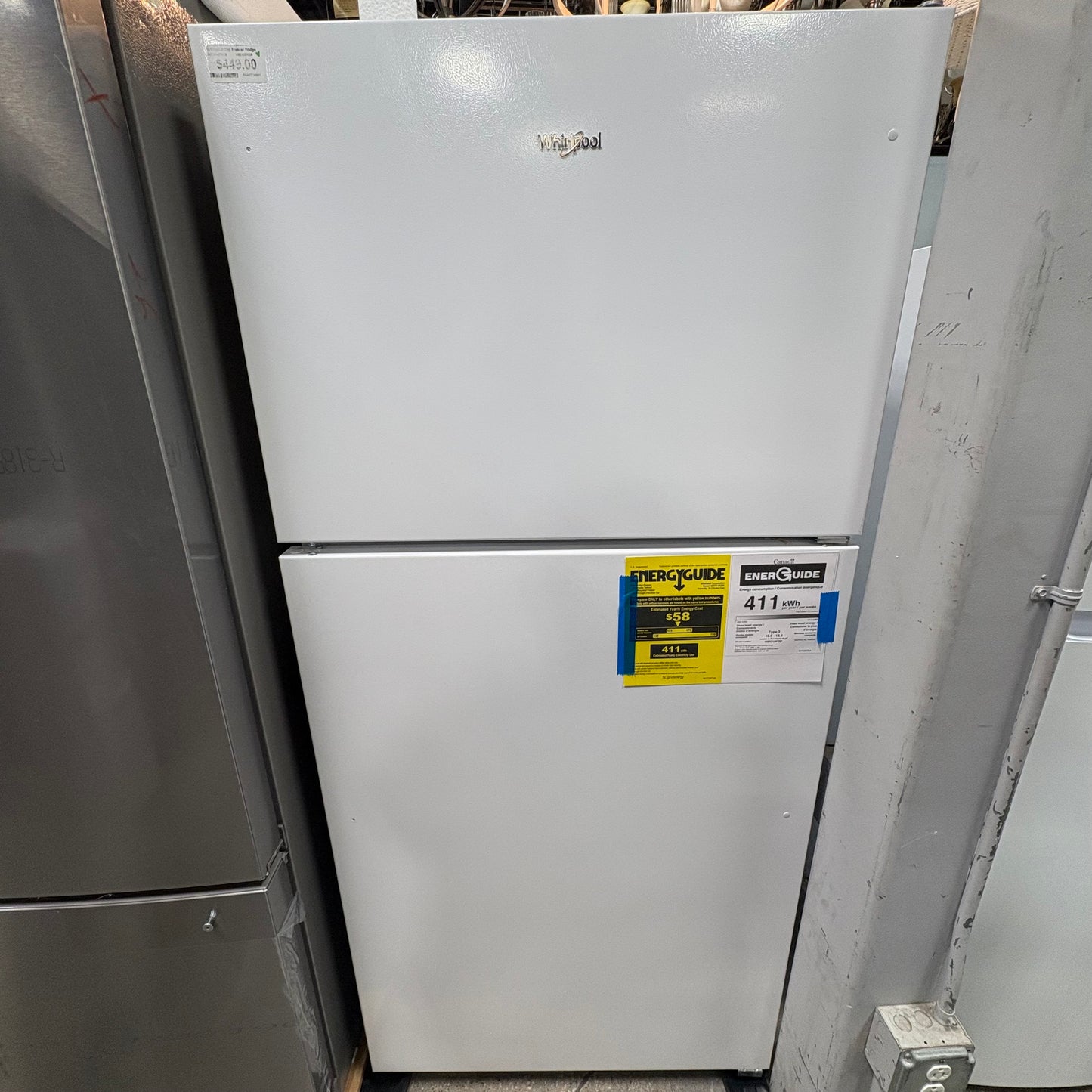 Whirlpool Top Freezer Fridge