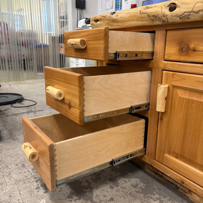 40" Rustic CedarLog Vanity Set