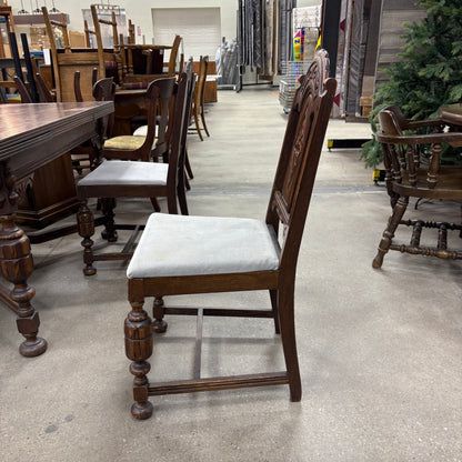 Antique Carved Oak Dining Set