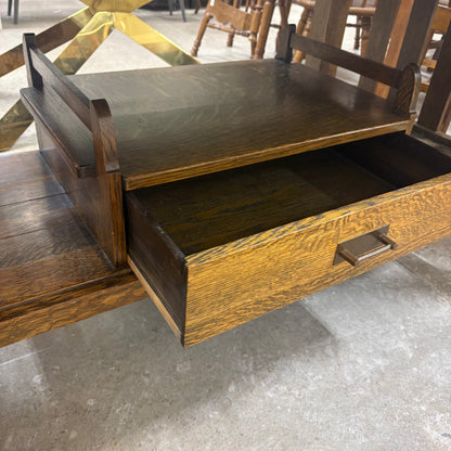 Vintage Oak Qtr Sawn Table TRUE