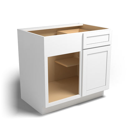 42" Base Blind Corner Cabinet Arcadia White Shaker - BBC42