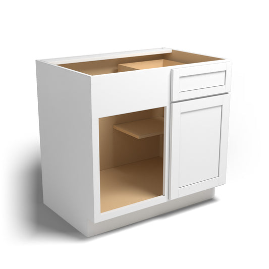 42" Base Blind Corner Cabinet Arcadia White Shaker - BBC42