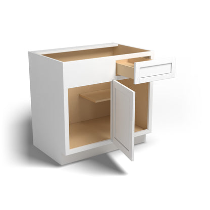 42" Base Blind Corner Cabinet Arcadia White Shaker - BBC42