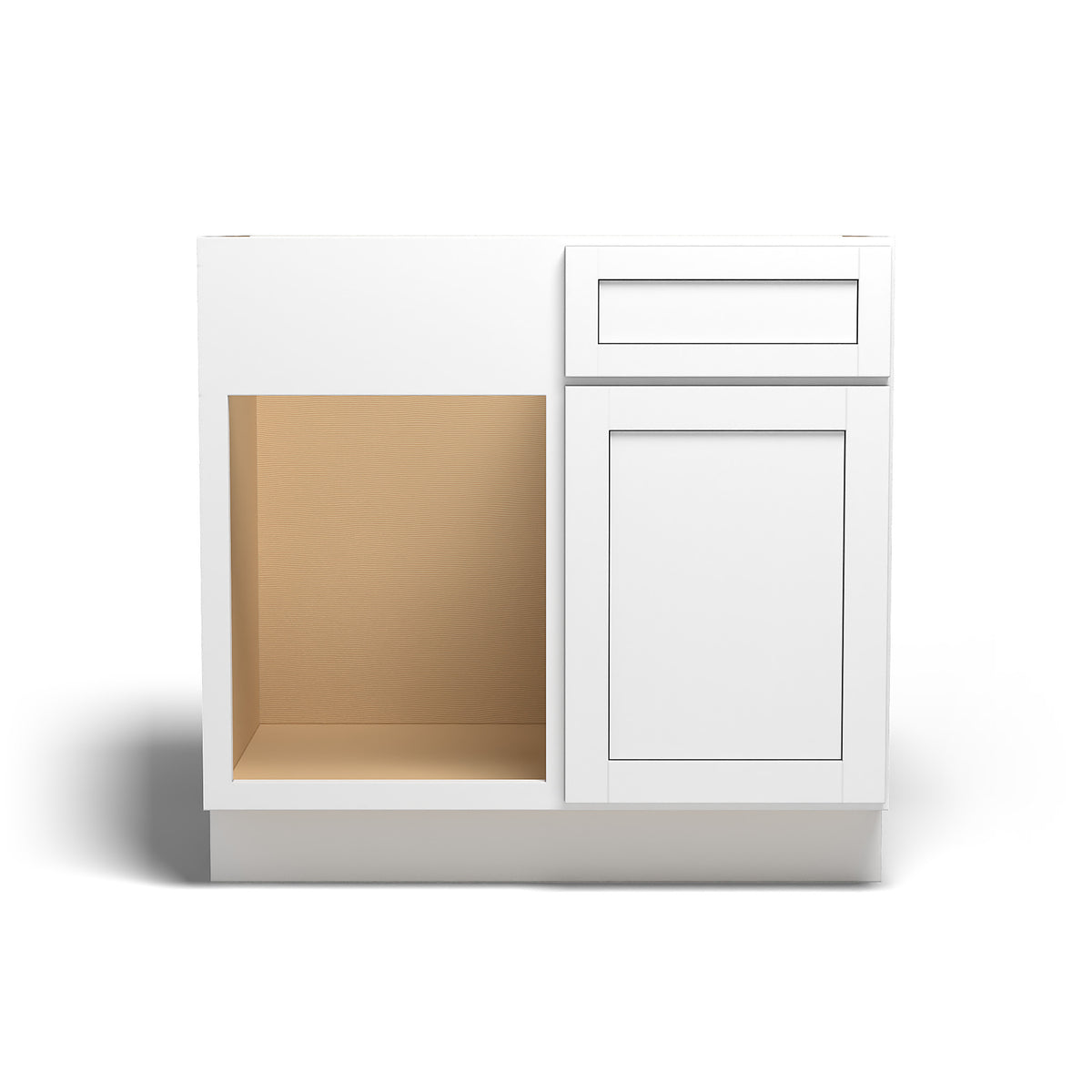 42" Base Blind Corner Cabinet Arcadia White Shaker - BBC42