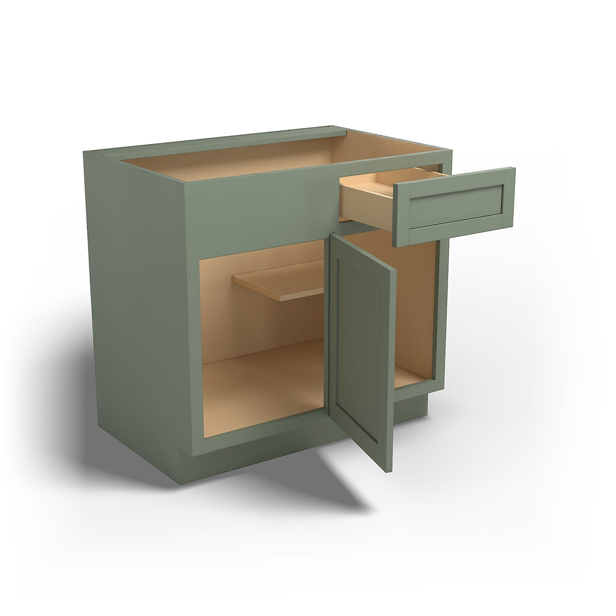 Special Order - 42" x 45" Base Blind Corner Cabinet Forest Green - BBC42-45