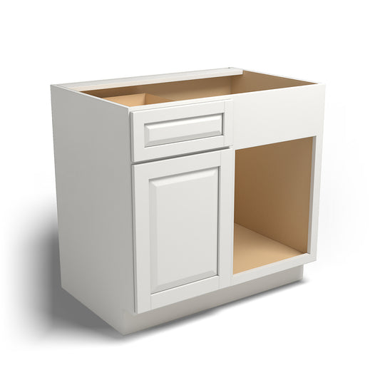 Special Order - 42" to 45" Blind Corner Base Cabinet Newport White - BBC42-45 Base Cabinets Corner Base Cabinets GHI Newport White Special Order SPNPW